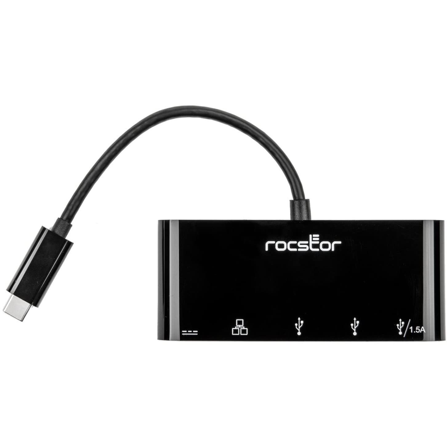 Rocstor USB-C to 3-Port USB-A, USB-C & RJ45 Multiport Adapter - USB 3.0 Hub