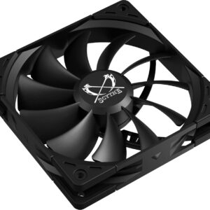 Scythe Kaze Flex II 120 PWN, 120mm x 25mm Air Flow Optimized Quiet Operating Computer Case Fan, Fluid Dynamic Bearing, 4-Pin Connector, Single Pack (Peformance Edition - 2000 RPM)