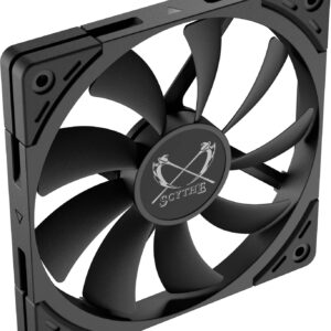 Scythe Kaze Flex II 120 Slim PWN Premium Slim PC Fan,120mm x 15mm, Fluid Dynamic Bearing, 4-Pin Connector (Kaze Flex II Slim, 1800RPM)