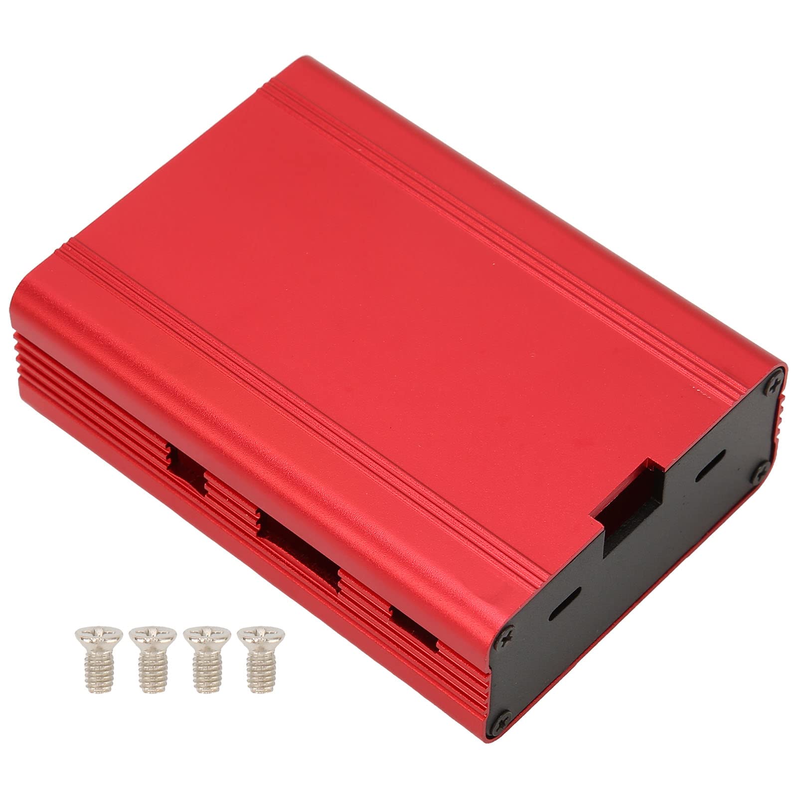 Aluminum Alloy Case CircuitHeat Dissipation Enclosure for Raspberry Pi Board Heat Dissipation Protective Enclosure for Raspberry Pi (Red)