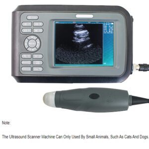 Colilove Veterinary Ultrasound Scanner Portable Handheld Veterinary WristScan Ultrasound Scanner Machine Handscan V7 with 3.5MHz Sector Probe for Pregnancy Check On Small Animals Dog Cat Rabbit