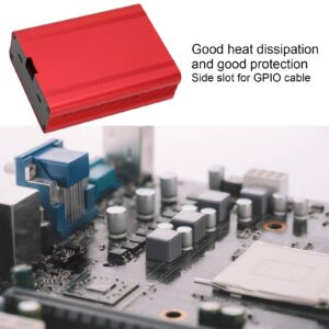 Aluminum Alloy Case CircuitHeat Dissipation Enclosure for Raspberry Pi Board Heat Dissipation Protective Enclosure for Raspberry Pi (Red)