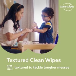 WaterWipes Bundle, Original 300 Count (5 packs) & Textured Clean Wipes 240 Count (4 packs), Plastic-Free, 99.9% Water Based Wipes, Unscented, Hypoallergenic for Sensitive Skin, Packaging May Vary