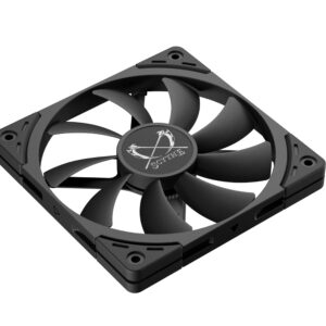 Scythe Kaze Flex II 120 Slim PWN Premium Slim PC Fan,120mm x 15mm, Fluid Dynamic Bearing, 4-Pin Connector (Kaze Flex II Slim, 1800RPM)