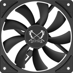 Scythe Kaze Flex II 120 Slim PWN Premium Slim PC Fan,120mm x 15mm, Fluid Dynamic Bearing, 4-Pin Connector (Kaze Flex II Slim, 1800RPM)