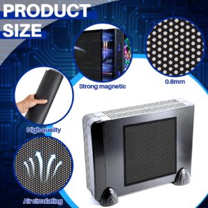 Woanger 2 Pcs 1000 x 300 mm DIY PC Case Dust Filter PC Fan Mesh Dust Filter PC PVC Dustproof Mesh Filter Cover with Magnetic Strip for Computer Chassis Speaker and More, 0.03 Inch Hole