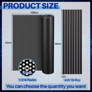 Woanger 2 Pcs 1000 x 300 mm DIY PC Case Dust Filter PC Fan Mesh Dust Filter PC PVC Dustproof Mesh Filter Cover with Magnetic Strip for Computer Chassis Speaker and More, 0.03 Inch Hole