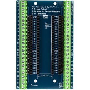 for teensy 3.5/3.6/4.1 module breakout board 48 pin 3.81mm / 0.15" screw terminal expansion board 3 types output for arduino