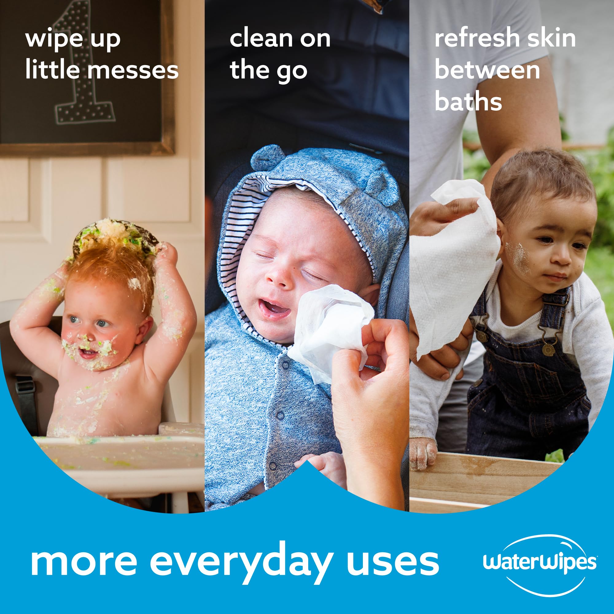 WaterWipes Bundle, Original 300 Count (5 packs) & Textured Clean Wipes 240 Count (4 packs), Plastic-Free, 99.9% Water Based Wipes, Unscented, Hypoallergenic for Sensitive Skin, Packaging May Vary