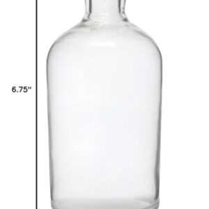 EISCO Reagent Bottle, 500ml - Narrow Neck - Includes Tight Fitting Glass Stopper - Soda Glass Labs