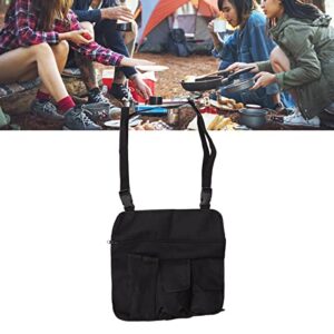 Mothinessto Chair Side Pocket Organizer, Camping Chair Hanging Bag Adjustable Portable Waterproof Keep Tidy for Camping Chairs(Black)