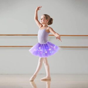 Girl Tutu Skirts, 2-8 Years Baby Girls Light Up LED Tutu Skirt Magic Light Princess LED Dancing Skirt Tulle Ballet