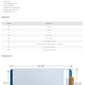 coolwell 250x122 Resolution 2.13 Inch e-Paper Display HAT E-Ink Screen LCD Module SPI Interface with Embedded Controller for Raspberry Pi 2B 3B 3B+ 4B Zero Zero W/Ardui/STM32/Jetson Nano