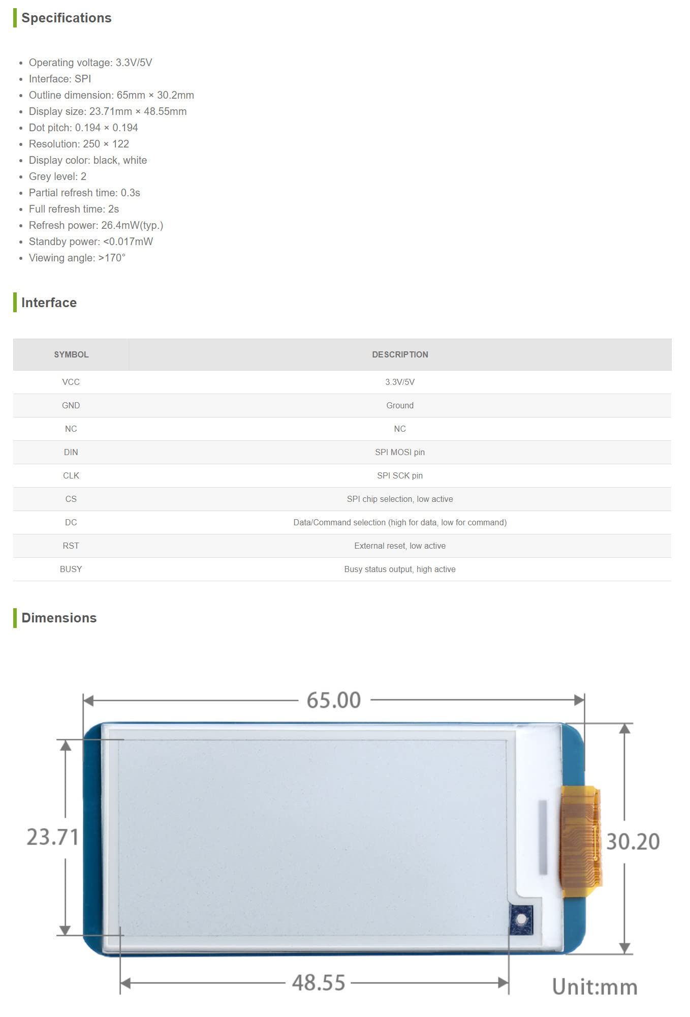 coolwell 250x122 Resolution 2.13 Inch e-Paper Display HAT E-Ink Screen LCD Module SPI Interface with Embedded Controller for Raspberry Pi 2B 3B 3B+ 4B Zero Zero W/Ardui/STM32/Jetson Nano