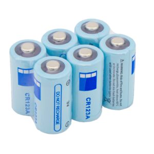 VIHOCEP CR123A 3V 700mAh Lithium Battery, 6 Count Pack, 3 Volt High Power Lithium Battery, Long-Lasting for Home Safety and Security Devices, High-Intensity Flashlights, and Home Automation