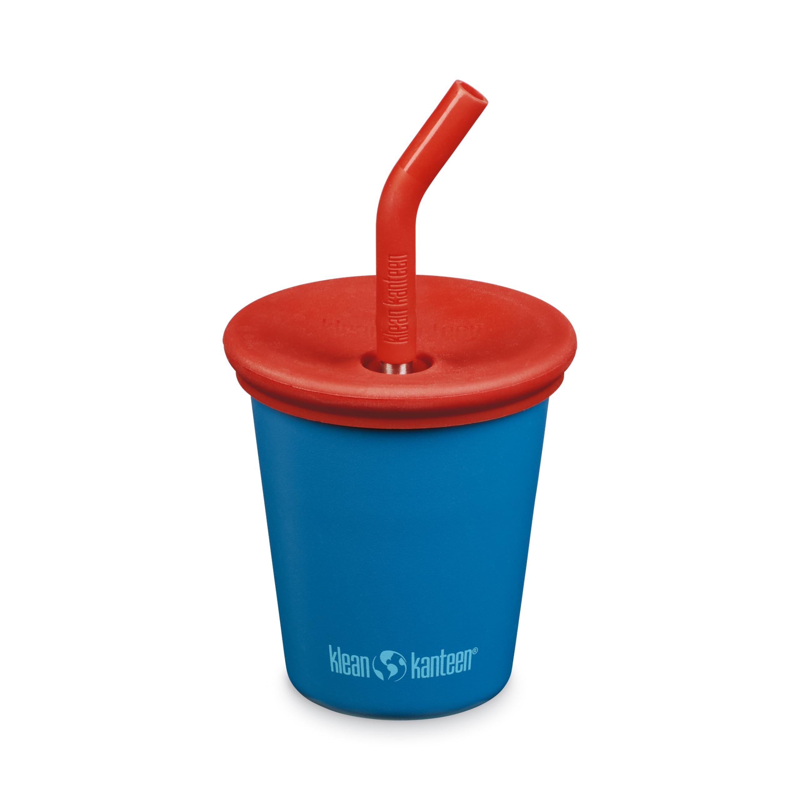 KLEAN KANTEEN Mykonos Blue Kid Cup with Straw Lid, 1 EA