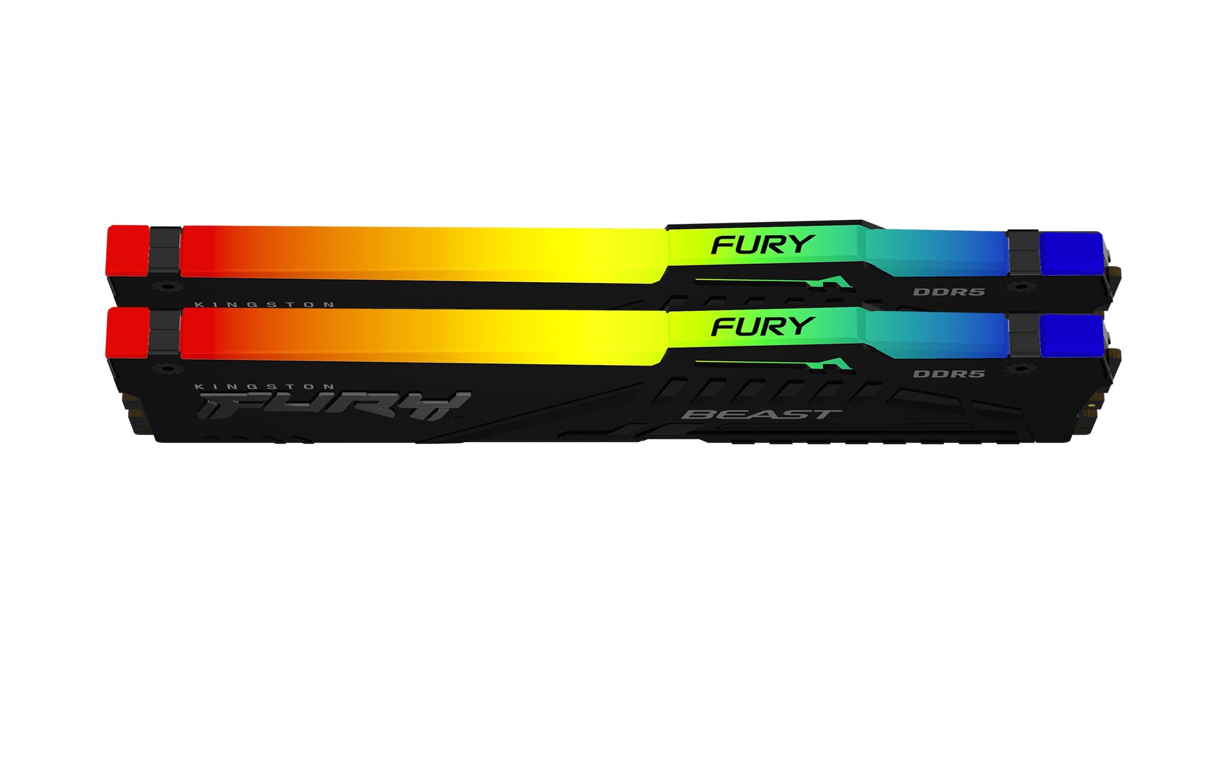 Kingston Fury Beast 64GB (2x32GB) 6000MT/s DDR5 CL36 RGB Desktop Memory Kit of 2 | Infrared Syncing | AMD Expo | Plug N Play | KF560C36BBEAK2-64