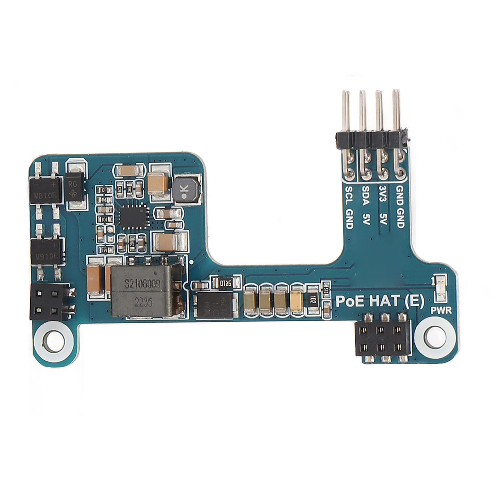 DAUERHAFT POE Mini Expansion Board, 5V 2.5A DC Power Over Ethernet Lightweight PCB Material Flexible Practical Expansion Board for Home