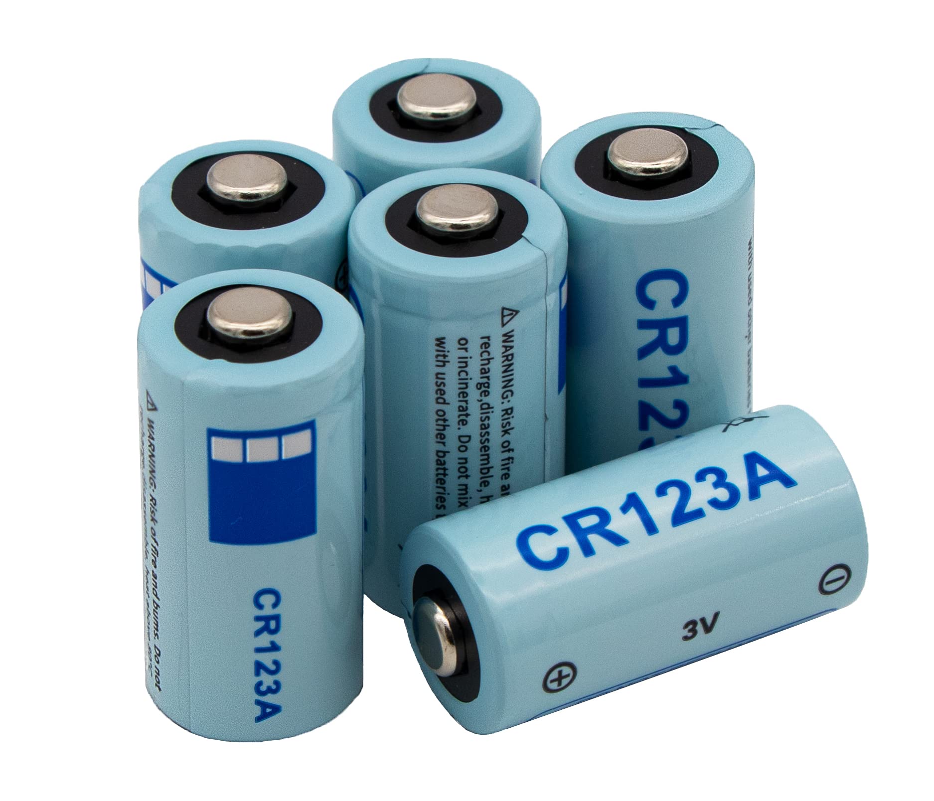 VIHOCEP CR123A 3V 700mAh Lithium Battery, 6 Count Pack, 3 Volt High Power Lithium Battery, Long-Lasting for Home Safety and Security Devices, High-Intensity Flashlights, and Home Automation