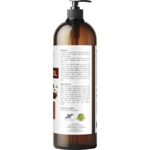 velona Jojoba Oil - 32 fl oz (with Pump) | 100% Pure and Natural | Golden, Unrefined, Cold Pressed, Hexane Free