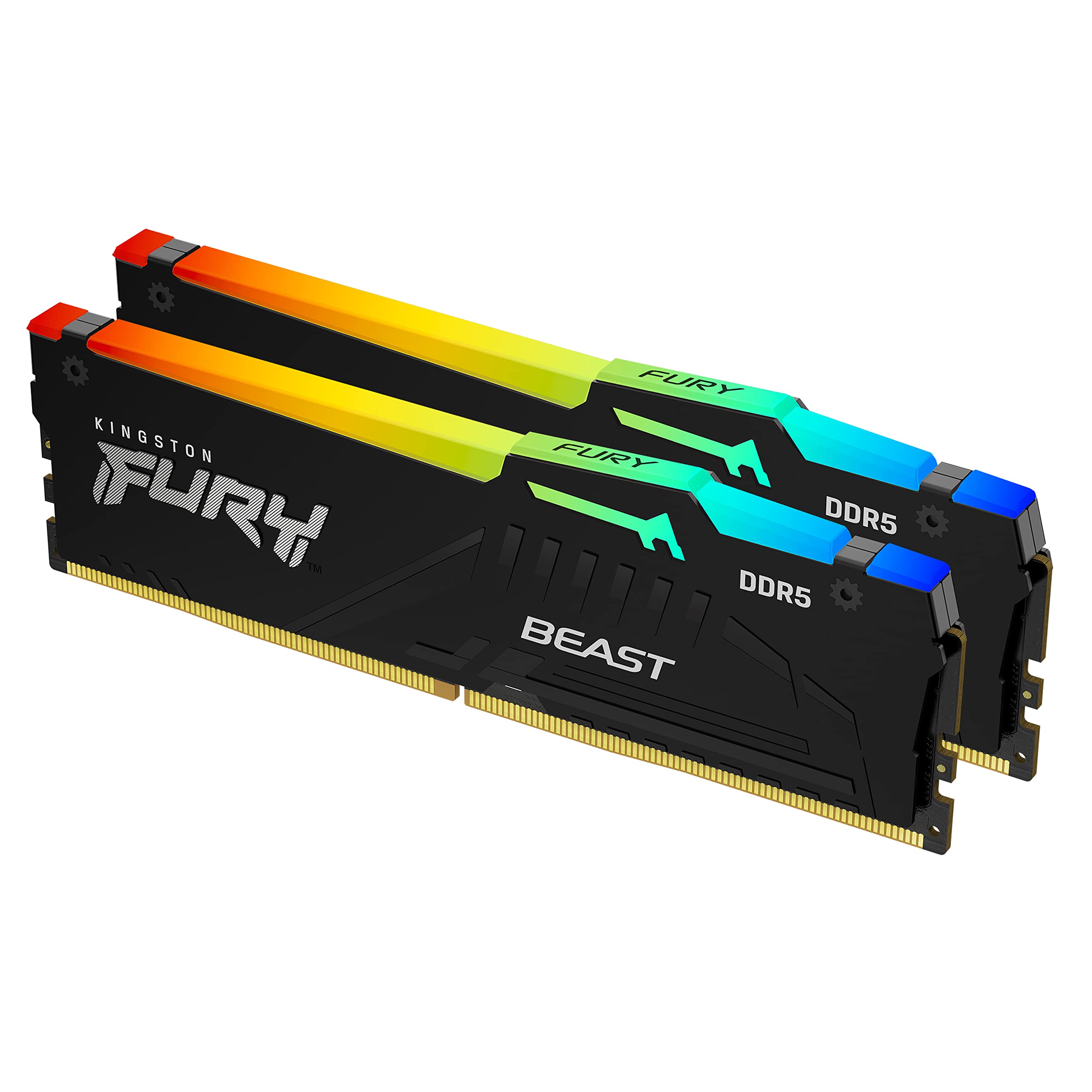 Kingston Fury Beast 8GB 5600MT/s DDR5 CL36 RGB Desktop Memory Single Module | Infrared Syncing | AMD Expo | Plug N Play | KF556C36BBEA-8