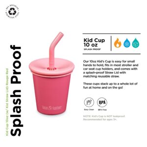 KLEAN KANTEEN Rouge Red Kid Cup with Straw Lid, 1 EA