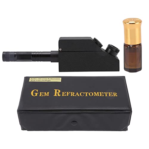 Professional Gemstones Refractometer, High Accuracy  Clear Display Gemstones Refractometer Kit with Refractive Oil for Home for Jewelry Store