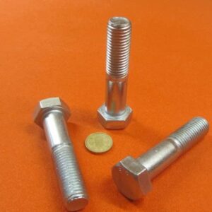 Class 8.8 Zinc Steel Bolts PT M20 x 2.5 mm x 90 mm Long, 3 Pcs