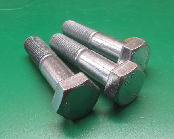 Class 8.8 Zinc Steel Bolts PT M20 x 2.5 mm x 90 mm Long, 3 Pcs