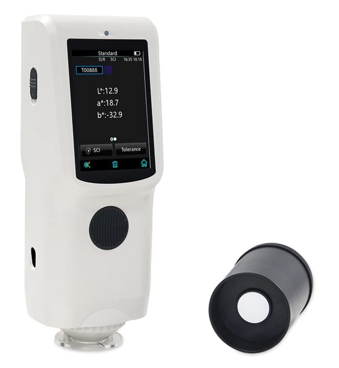 YFYIQI Portable Spectrocolorimeter Paint Ink Textile Printing Spectral Colorimeter Color Difference Analyzer with 8mm Aperture LED Light Source Wavelength Range 400 to 700nm Displayed Accuracy 0.1