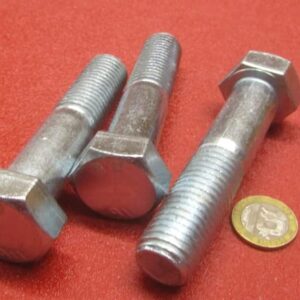 Class 8.8 Zinc Steel Bolts PT M20 x 2.5 mm x 90 mm Long, 3 Pcs