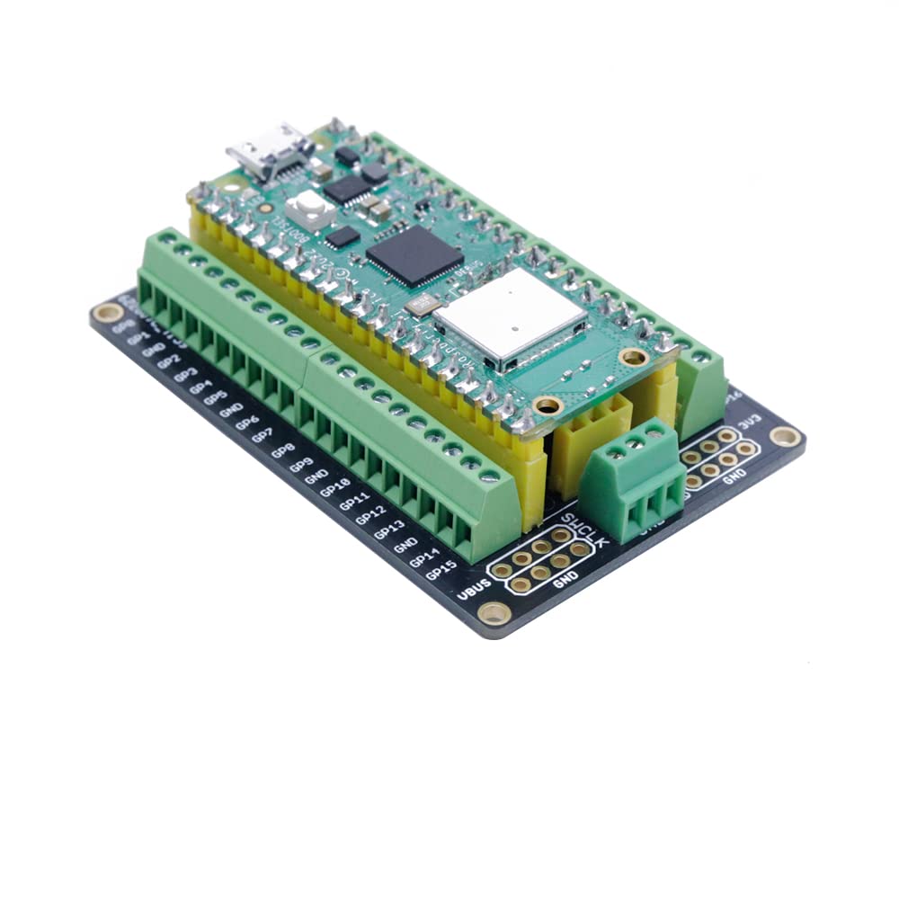 Treedix Compatible with Raspberry Pi Pico/Pico H/Pico W Breakout Board Terminal Block Shield with Pin Header