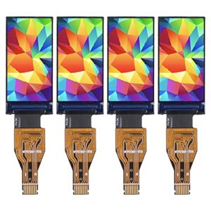 Okuyonic IPS Display Module, Small Power Consumption Quick Response Thin Bright 80x160 Resolution IPS Display Module Non Flash 4Pcs for Controller Board