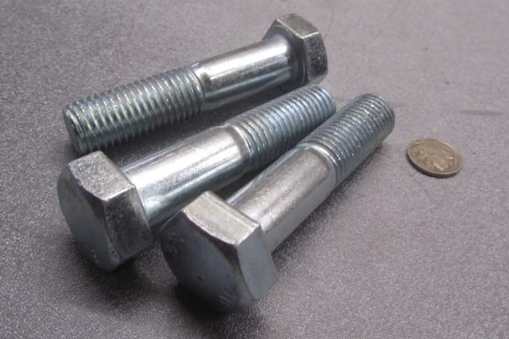 Class 8.8 Zinc Steel Bolts PT M20 x 2.5 mm x 90 mm Long, 3 Pcs