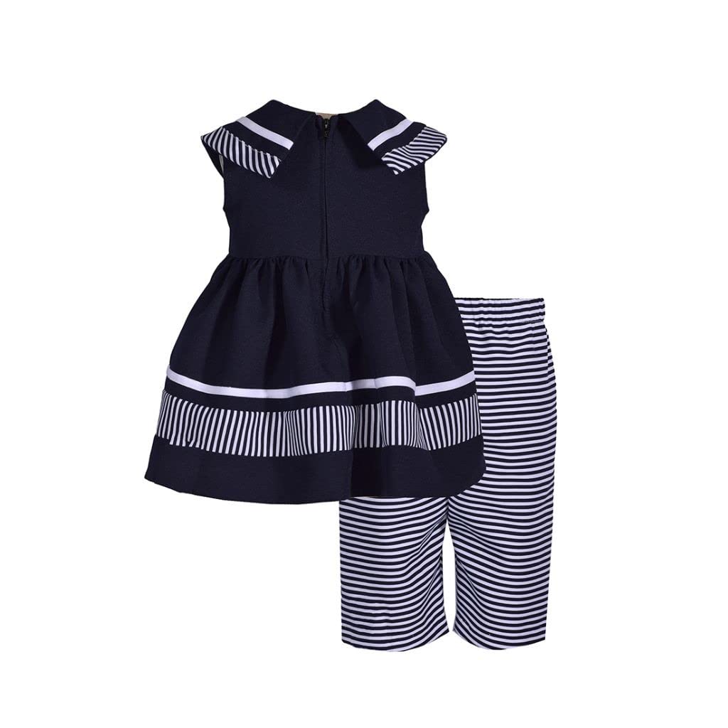 Bonnie Jean Girl's Nautical Sailor Outfit - for Baby, Infant and Toddler Girls, Navy White, 5