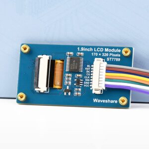 1.9inch LCD Display Module, 170×320 Resolution RGB 262K Colors IPS Screen, Embedded ST7789V2 Driver chip, Using SPI Interface, for Raspberry Pi, Arduino, STM32, etc.