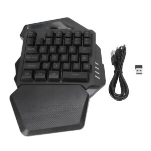 VBESTLIFE One Handed RGB Mechanical Gaming Keyboard, 2.4G Type C Professional Gaming Keypad with Recessed Keycap, 8RGB Lighting Modes, 35 Keys