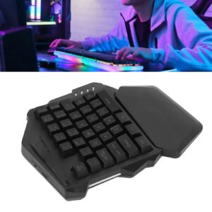 VBESTLIFE One Handed RGB Mechanical Gaming Keyboard, 2.4G Type C Professional Gaming Keypad with Recessed Keycap, 8RGB Lighting Modes, 35 Keys