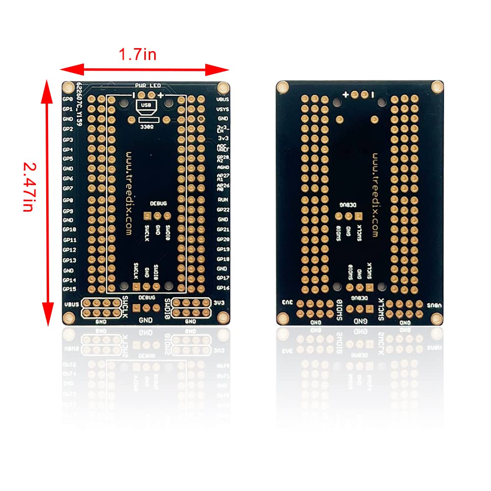 Treedix Compatible with Raspberry Pi Pico/Pico H/Pico W Breakout Board Terminal Block Shield with Pin Header