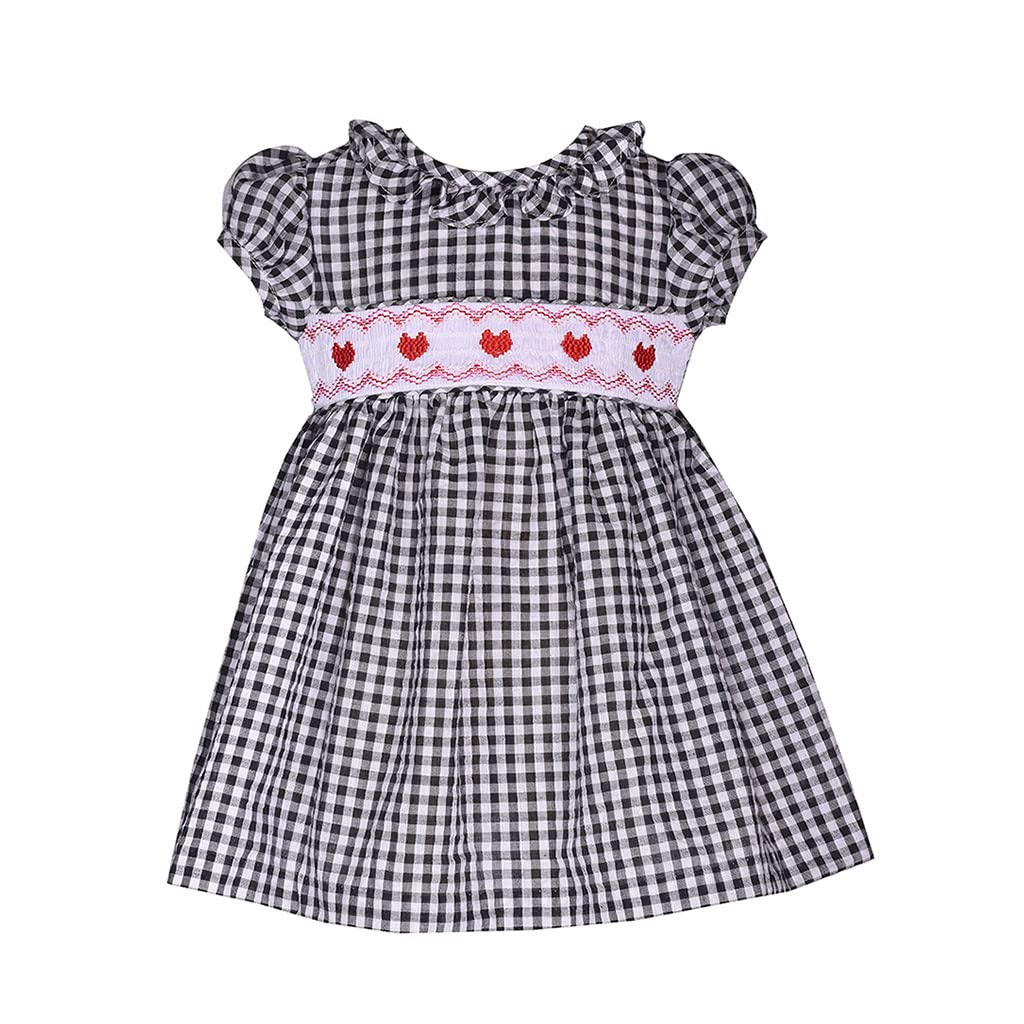 Bonnie Jean Girl's Valentine's Day Dress - Smocked Dress with Hearts for Baby, Toddler and Little Girls, 5