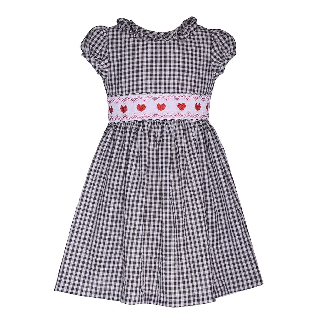 Bonnie Jean Girl's Valentine's Day Dress - Smocked Dress with Hearts for Baby, Toddler and Little Girls, 5