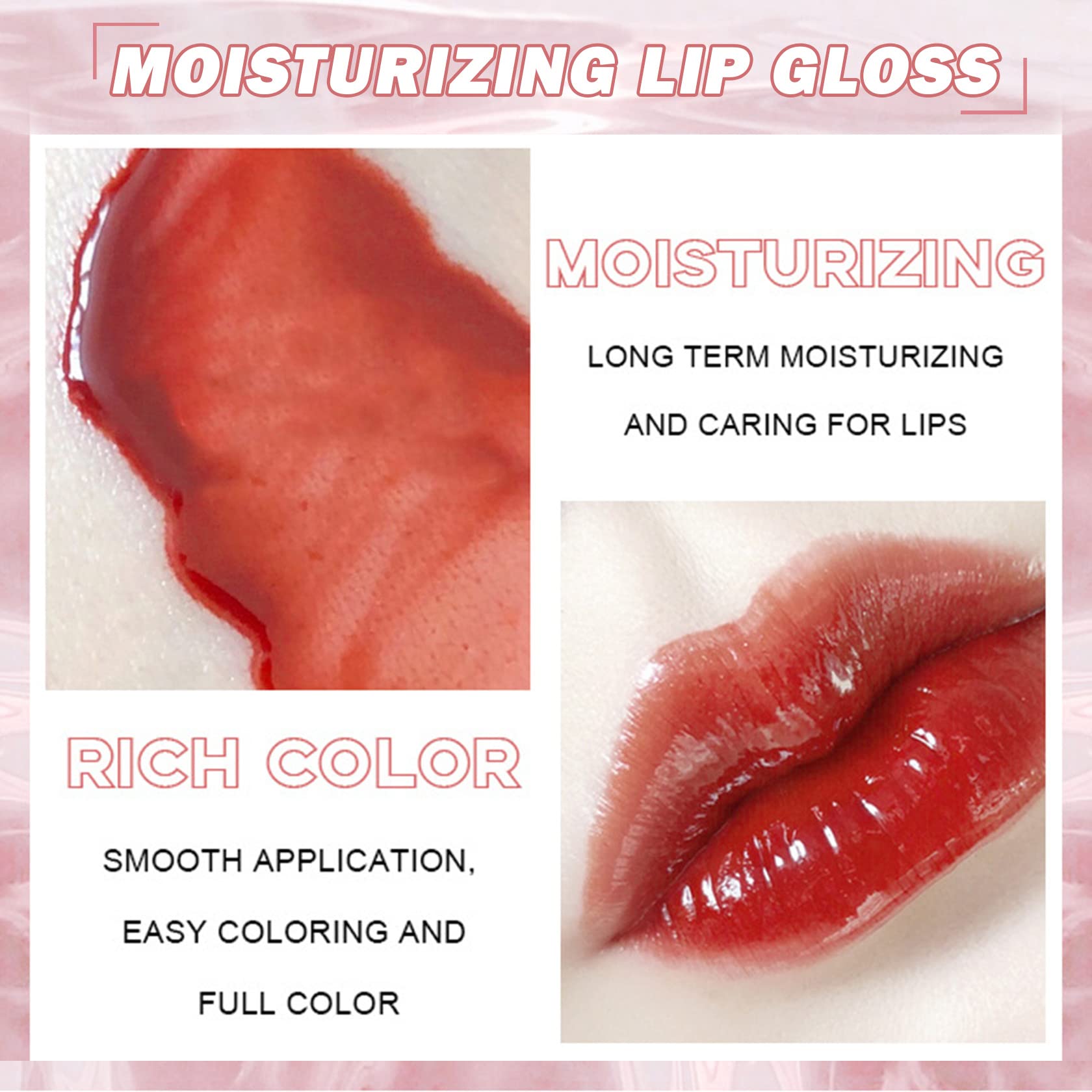 AWCCXMYM 4Pcs Shimmer Lip Gloss Set Plumping Liquid Nude Lipstick Set Moisturizing Lip Stain Long Lasting Non-Stick Cup Not-Fade Shiny Lip Gloss Set for Women Glitter Lip Makeup Kit - Set B