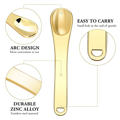 WLLHYF Mini Metal Makeup Spatula Skin Care Cosmetic Spoon Reusable Applicator, Beauty Scoop for Facial Cosmetic for Face Mask Cream Lotions Moisturizers