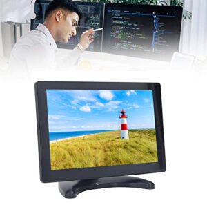 Display Screen, 10.1in Dual Speakers Touch Screen Monitor Adjustable Bracket HD Color 100-240V for Games (US Plug)