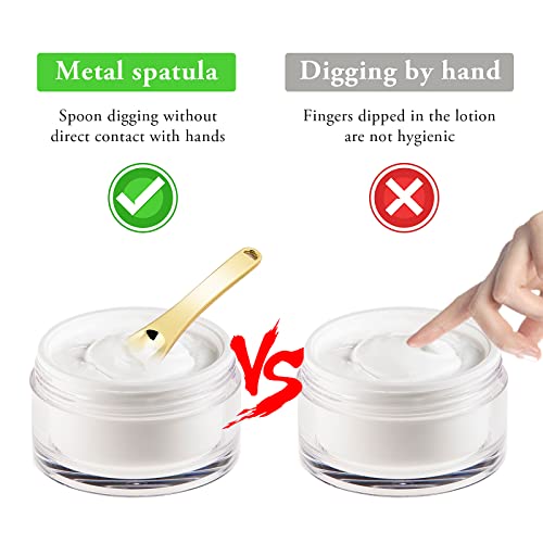 WLLHYF Mini Metal Makeup Spatula Skin Care Cosmetic Spoon Reusable Applicator, Beauty Scoop for Facial Cosmetic for Face Mask Cream Lotions Moisturizers