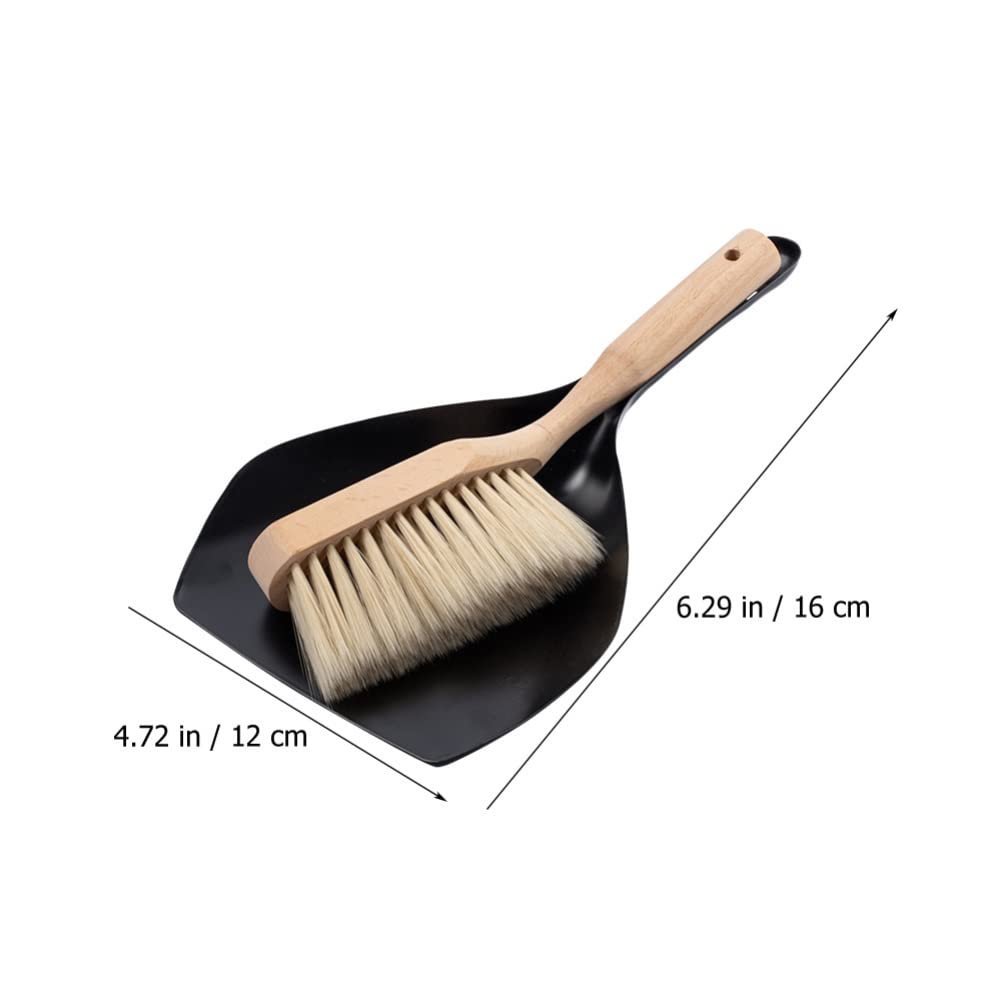 Kichvoe 1 Set Desktop Broom Kitchen Dustpan Broom Dustpan Mini Dustpan Small Broom and Dustpan Broom with Dustpan Feed Shovel Portable Mini Broom and Dustpan Household Pet Broom