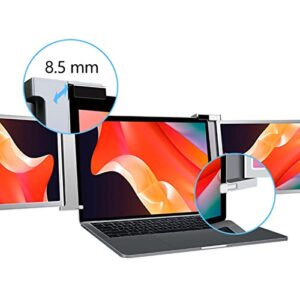 15.4in Laptop Screen Extender, HD 1080P IPS Dual Triple Portable Monitor for Laptop, Laptop Monitor Screen Extender with Retractable Stand, Laptop Monitor Extender for Win, for OS