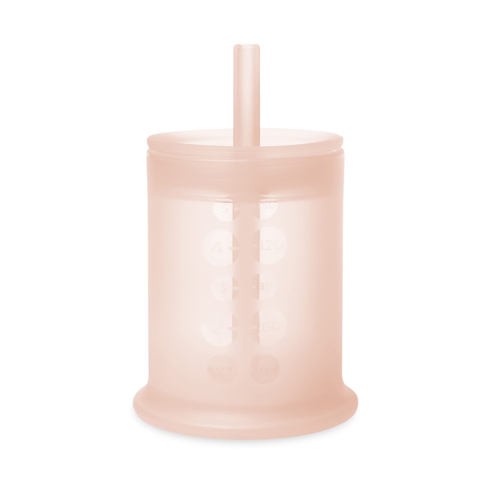 Olababy Silicone Training Cup with Straw Lid Bundle Coral + Lemon