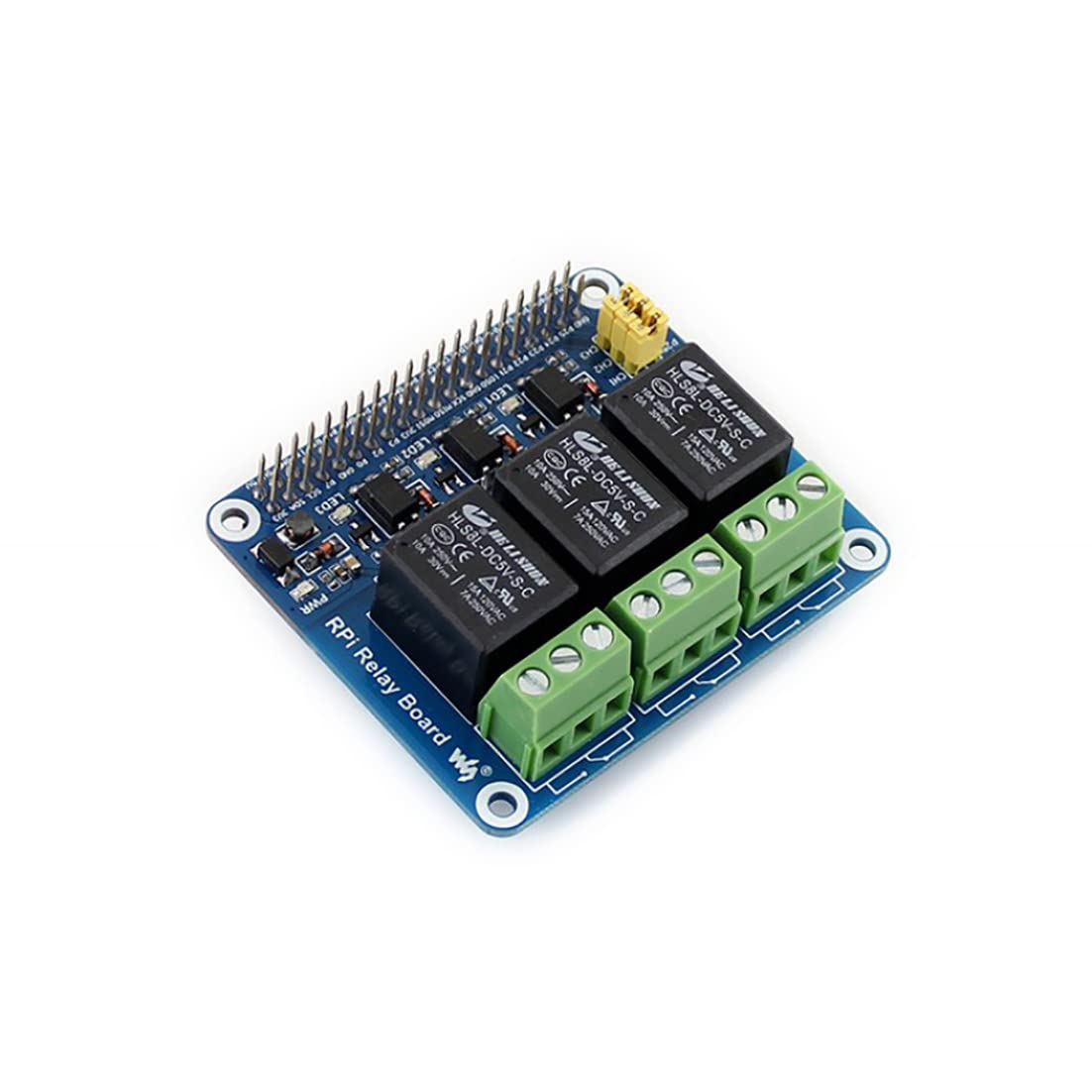 Coolwell Waveshare Raspberry Pi Relay HAT 3-CH Relay Board for Raspberry Pi Raspberry Pi 4B+ 4B 3B+ 3B 2B+ Zero W WH to Control High Voltage/high Current Devices