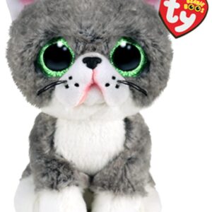 Ty Beanie Boos Fergus The Cat with Big Green Eyes and Glitter - The Plush with Big Sparkly Eyes 15 cm T36581